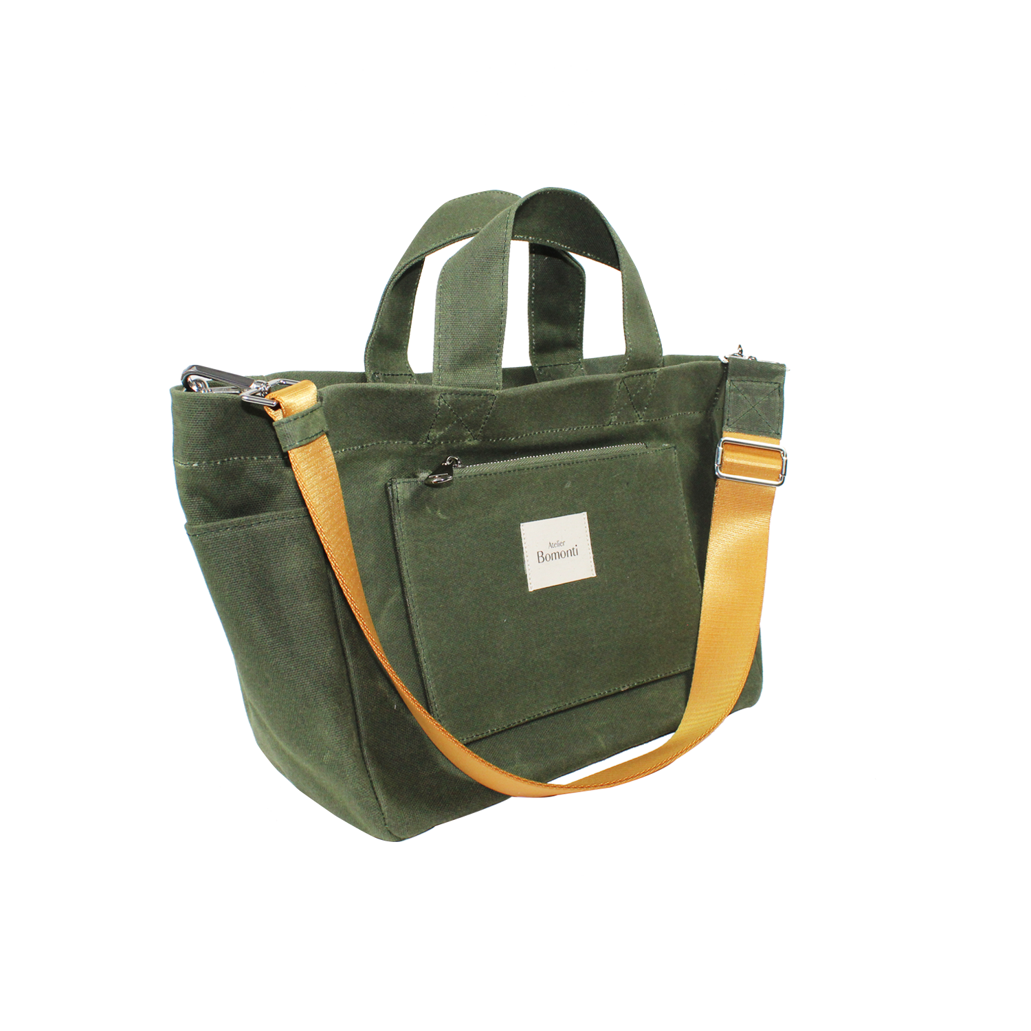 Hishi Tote Bag Koyu Khaki Mumlu Kanvas Çanta