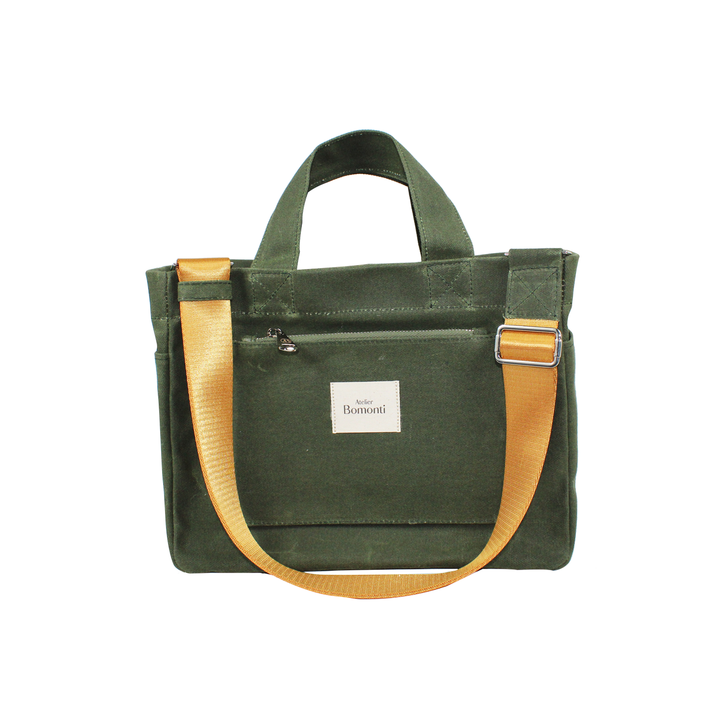 Hishi Tote Bag Koyu Khaki Mumlu Kanvas Çanta