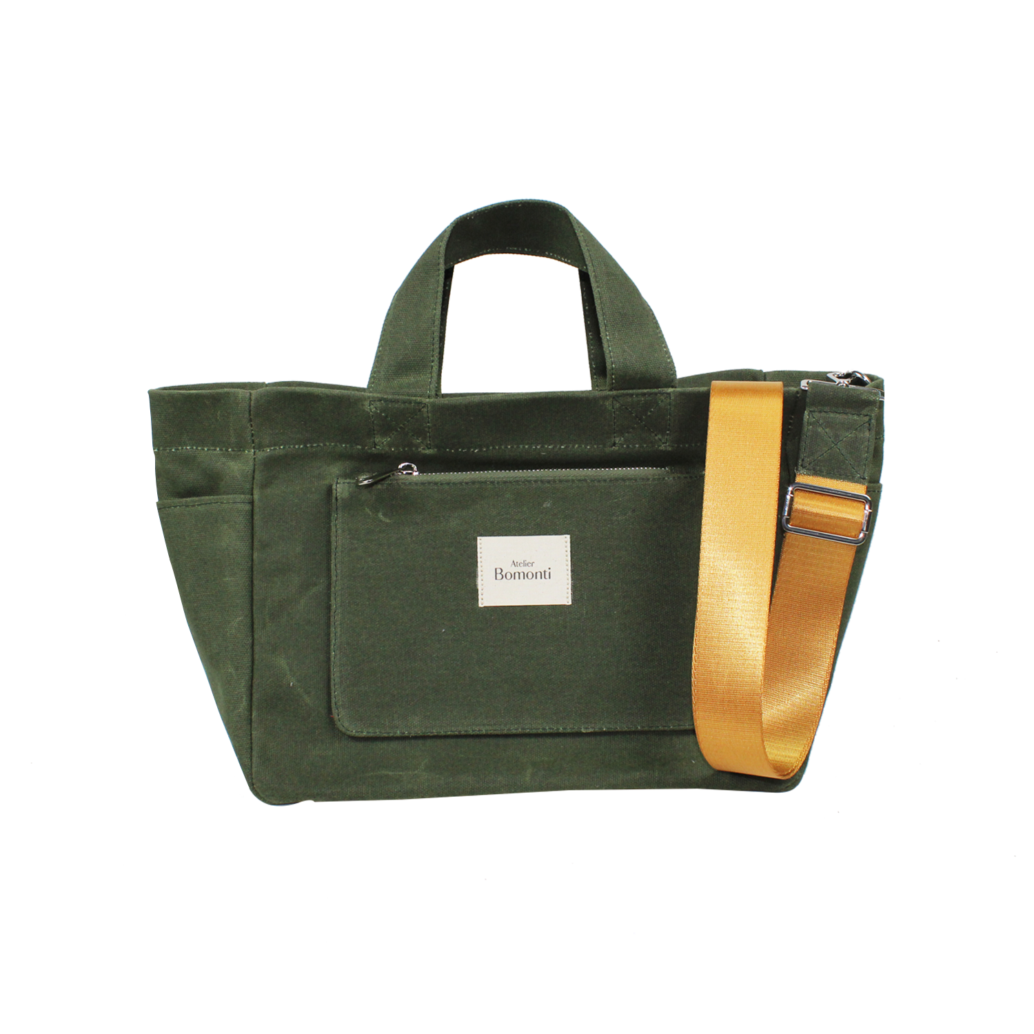 Hishi Tote Bag Koyu Khaki Mumlu Kanvas Çanta