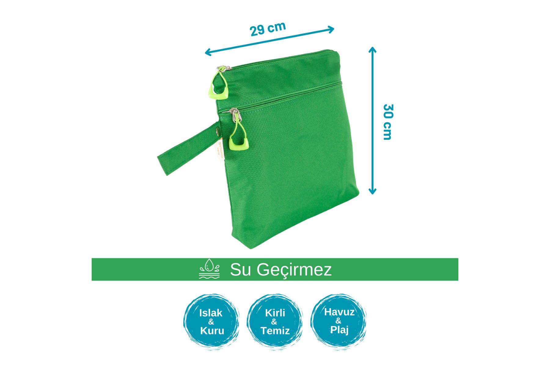 Mami Kids Green Islak Kuru/kirli Temiz Çantası