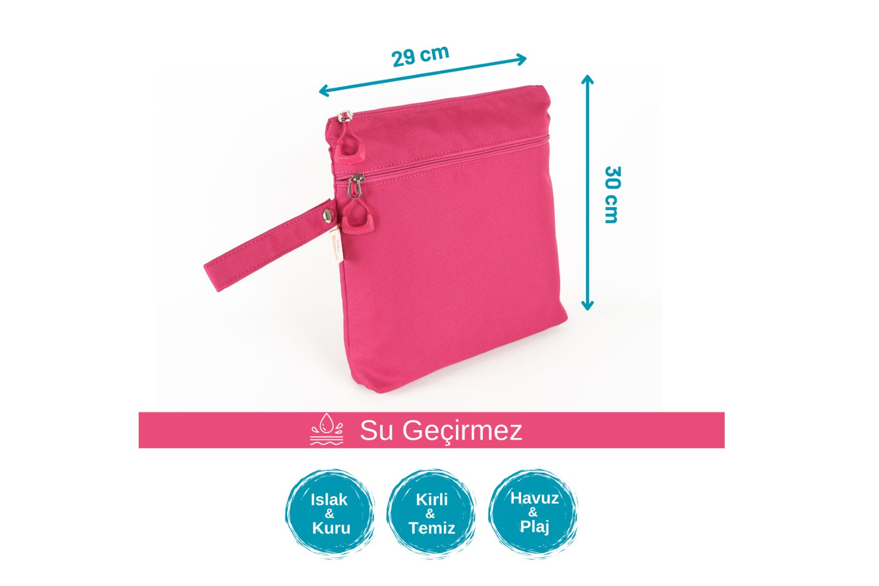 Mami Kids Pink Islak Kuru/kirli Temiz Çantası