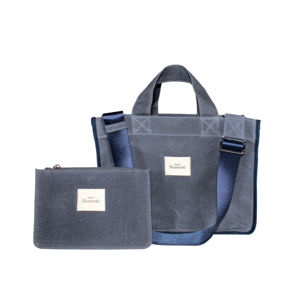 Hishi Rj Tote Bag Denim Lacivert