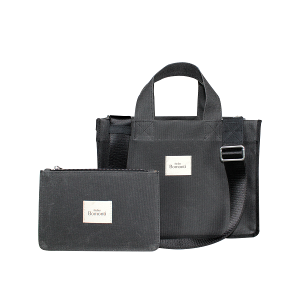Hishi Rj Tote Bag Antrasit Mumlu Kanvas Çanta